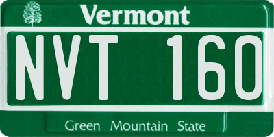 VT license plate NVT160