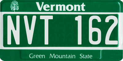VT license plate NVT162