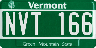 VT license plate NVT166