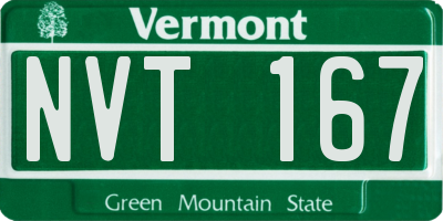 VT license plate NVT167