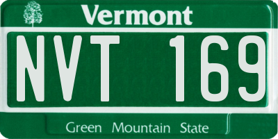 VT license plate NVT169