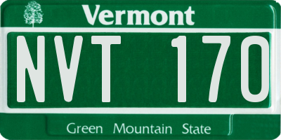 VT license plate NVT170