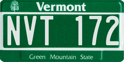 VT license plate NVT172