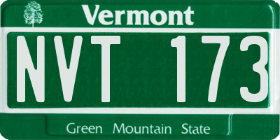 VT license plate NVT173