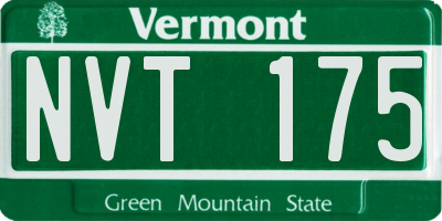 VT license plate NVT175