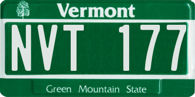 VT license plate NVT177