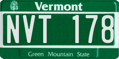 VT license plate NVT178
