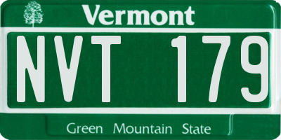 VT license plate NVT179