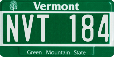 VT license plate NVT184