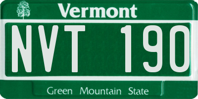 VT license plate NVT190