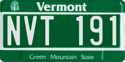VT license plate NVT191