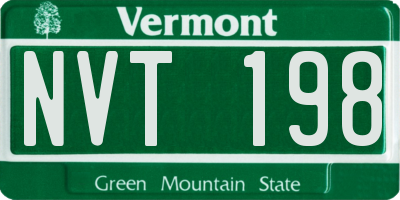 VT license plate NVT198