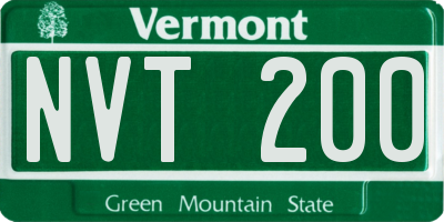 VT license plate NVT200