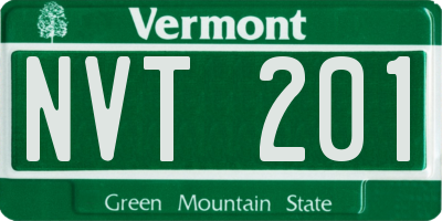 VT license plate NVT201