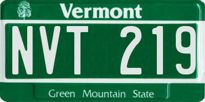 VT license plate NVT219