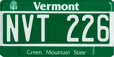 VT license plate NVT226