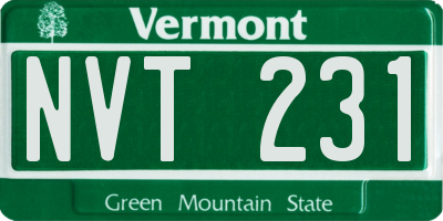 VT license plate NVT231