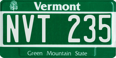 VT license plate NVT235