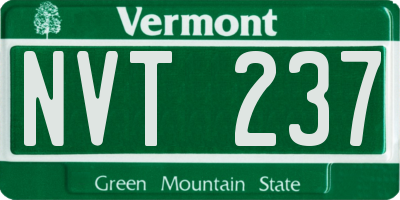 VT license plate NVT237