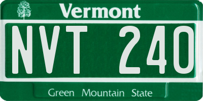 VT license plate NVT240