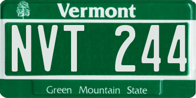 VT license plate NVT244