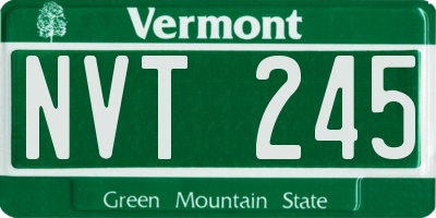 VT license plate NVT245