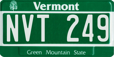 VT license plate NVT249