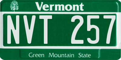 VT license plate NVT257