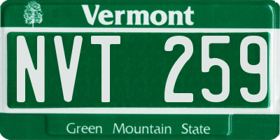 VT license plate NVT259