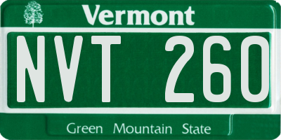 VT license plate NVT260