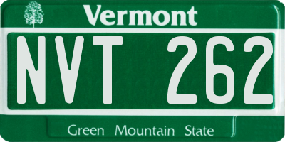 VT license plate NVT262
