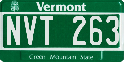 VT license plate NVT263