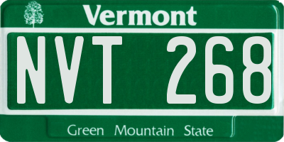 VT license plate NVT268
