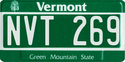VT license plate NVT269