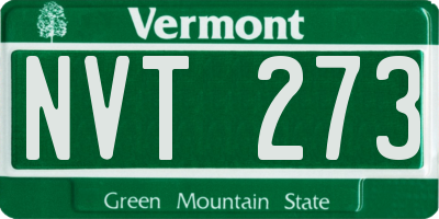 VT license plate NVT273