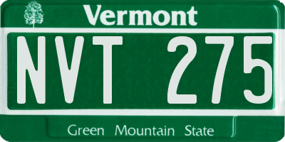 VT license plate NVT275