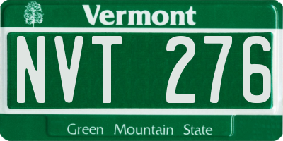 VT license plate NVT276