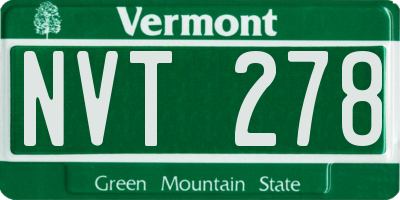 VT license plate NVT278