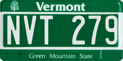 VT license plate NVT279