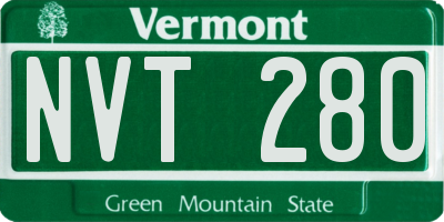 VT license plate NVT280