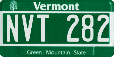 VT license plate NVT282