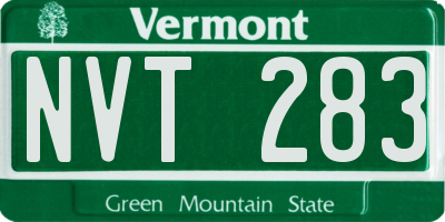 VT license plate NVT283