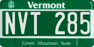 VT license plate NVT285