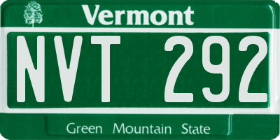 VT license plate NVT292