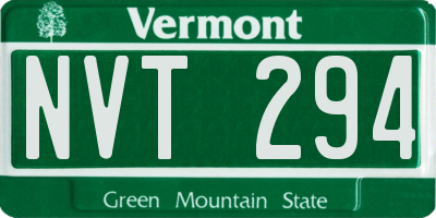 VT license plate NVT294
