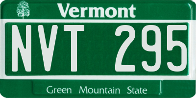 VT license plate NVT295