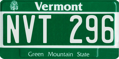 VT license plate NVT296