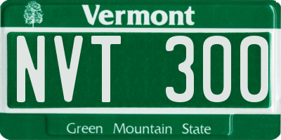 VT license plate NVT300