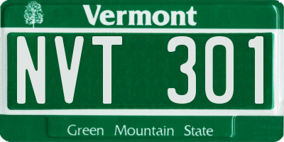 VT license plate NVT301