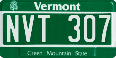 VT license plate NVT307